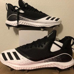Adidas Icon V Bounce Baseball Cleats, G28268, Mens 12, Blk/White, NEW